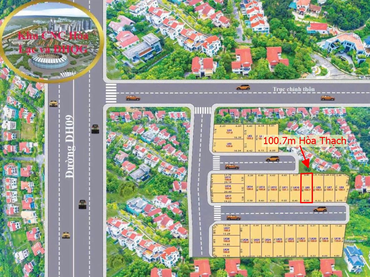 Hình ảnh Bán Lô Đất 100.7m Tại Hòa Thạch Quốc Oai Bám Đường Bê Tông Ô Tô Vào Tận Đất Dân Cư Đúc Giá ĐẦu Tư